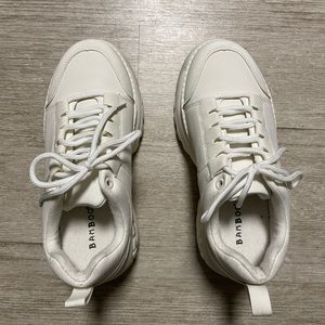 White platform sneakers